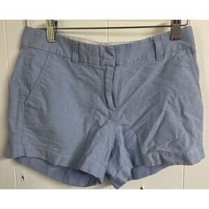 J Crew‎ Women’s Light Blue Heathered Cute Summer Fashion Chino Shorts Size 0